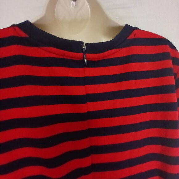 UEC Gap Striped Red/Navy Dress W/Pockets sz Large - Picture 6 of 9